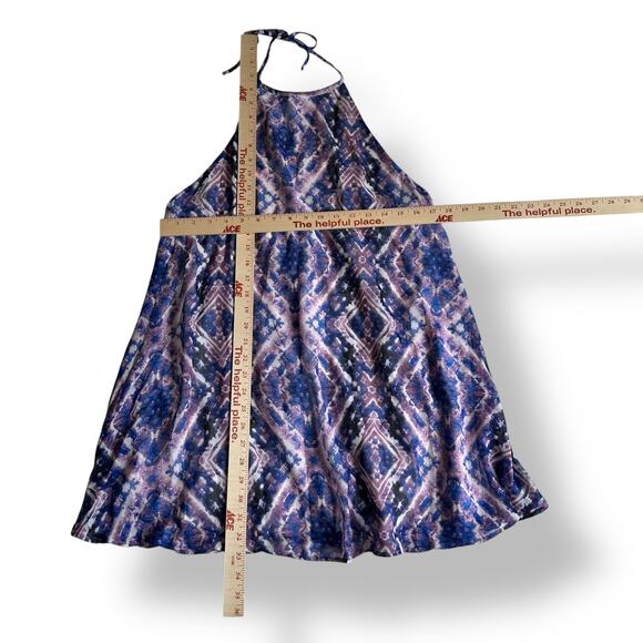 Show Me Your Mumu Purple Haze Katy Halter Mini Dress Womens Size L Boho - Picture 3 of 9